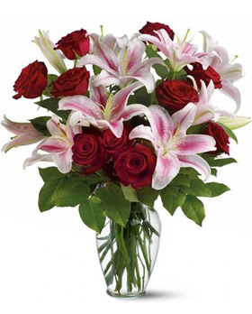 Rose Lily In A Vase